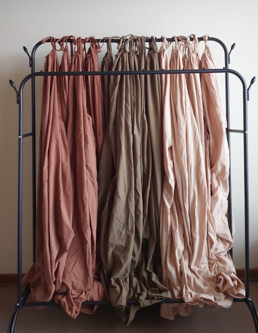 OnFabric Collection on a rail.